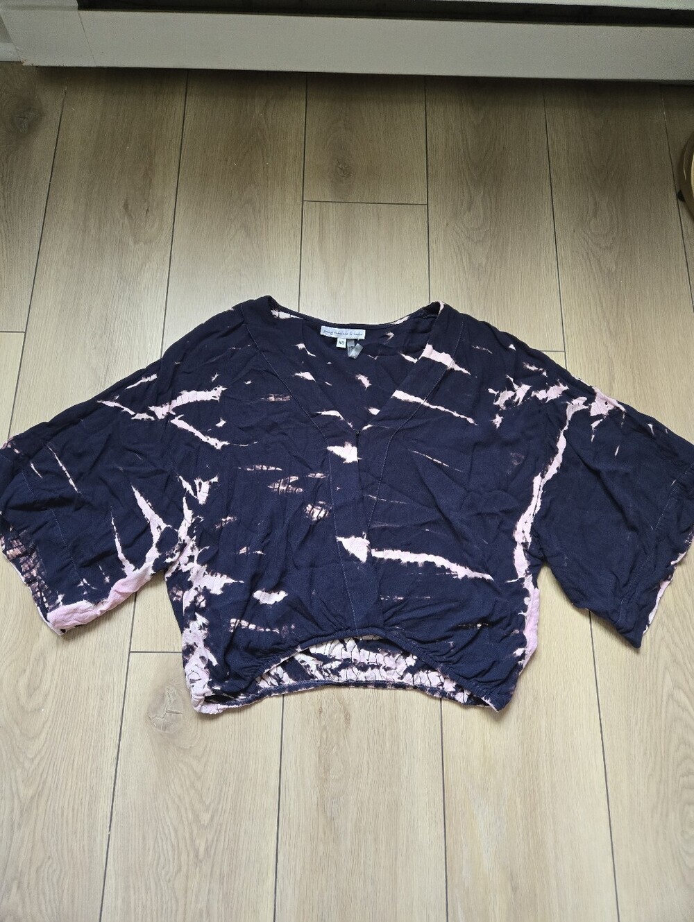Young Fabulous & Broke YFB Crossover Tie-dye Boho Blouse Size XS